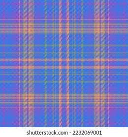 Vector textile check. Tartan seamless pattern. Texture fabric background plaid in green and orange colors.