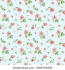 Vector textile design allover flower small, seamless pattern wrapping paper design, digital image printing factory 