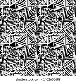 Vector textile design - ethnic style boho pattern. Seamless background tile.