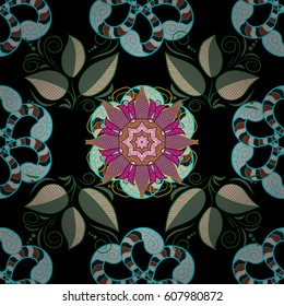 Vector textile print for bed linen, jacket, package design, fabric and fashion concepts. Seamless pattern with flowers. Floral watercolor seamless background.