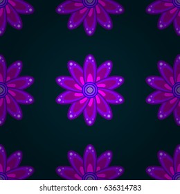 Vector textile print for bed linen, jacket, package design, fabric and fashion concepts. Seamless pattern with blue flowers. Floral watercolor seamless background.