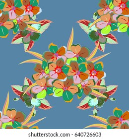 Vector textile print for bed linen, jacket, package design, fabric and fashion concepts. With flowers. Floral watercolor background.