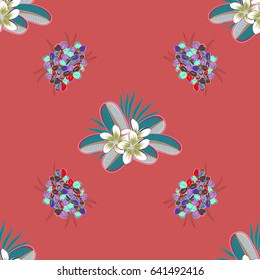 Vector textile print for bed linen, jacket, package design, fabric and fashion concepts. Seamless pattern with flowers. Floral watercolor seamless background.