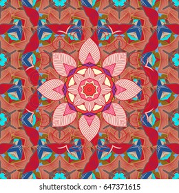 Vector textile print for bed linen, jacket, package design, fabric and fashion concepts. Seamless pattern with blue flowers. Floral watercolor seamless background.