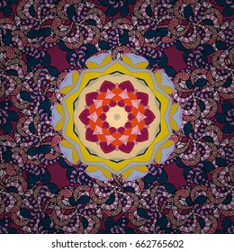 Vector textile print for bed linen, jacket, package design, fabric and fashion concepts. Seamless pattern with blue flowers. Floral watercolor seamless background.