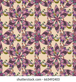 Vector textile print for bed linen, jacket, package design, fabric and fashion concepts. Seamless pattern with flowers. Floral watercolor seamless background.