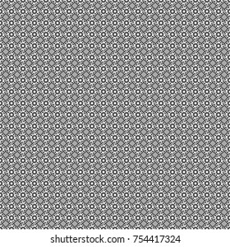 Vector textile print for bed linen, jacket, package design, fabric and fashion concepts. Seamless pattern ethnic design in black, white and gray colors. Geometric background with tribal tiles.