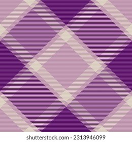 Vector textile texture of seamless plaid fabric with a pattern background check tartan in pastel and light colors.