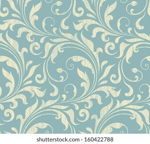 Vector textile / wallpaper damask seamless pattern.