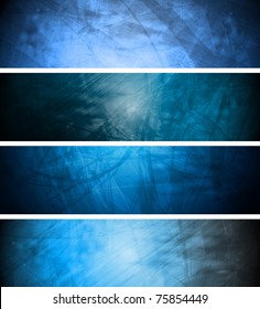 Vector textural banners in grunge style. Eps 10