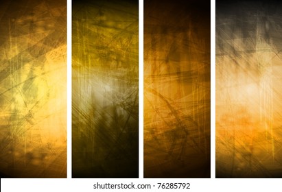 Vector textural banners in grunge style. Eps 10