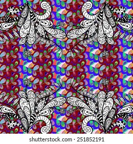 Vector texture with abstract flowers. Ethnic pattern. Vector backdrop. Bright pattern. Summer template. Use for wallpaper,pattern fills, web page background