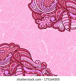 Vector texture background with abstract flowers. Vector illustration