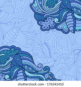 Vector texture background with abstract flowers. Vector illustration