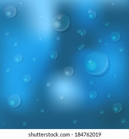 vector texture or background blurred wet with droplets or bubbles