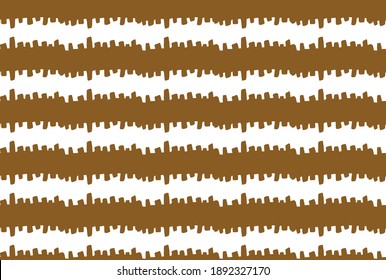 Vector texture background, seamless pattern. Hand drawn, brown and white colors.