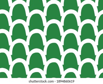 Vector texture background, seamless pattern. Hand drawn, green and white colors.