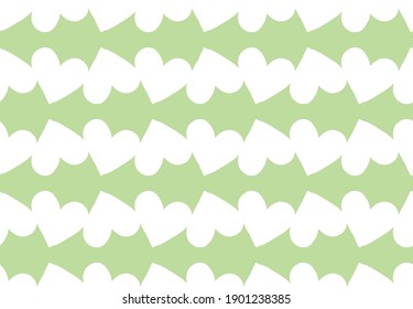 Vector texture background, seamless pattern. Hand drawn, green and white colors.
