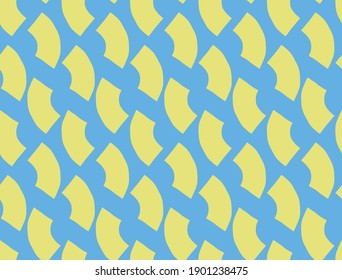 Vector texture background, seamless pattern. Hand drawn, blue and yellow colors.