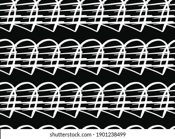 Vector texture background, seamless pattern. Hand drawn, black and white colors.