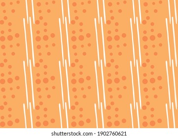 Vector texture background, seamless pattern. Hand drawn, orange and white colors.
