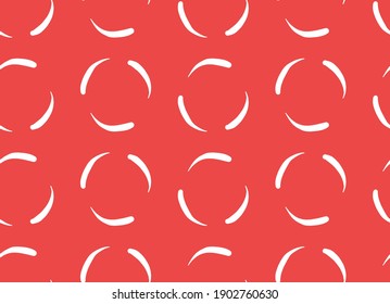 Vector texture background, seamless pattern. Hand drawn, red and white colors.