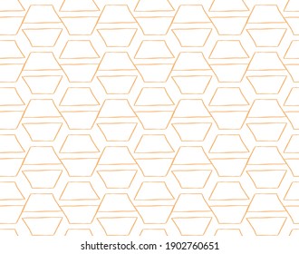 Vector texture background, seamless pattern. Hand drawn, orange and white colors.