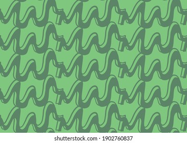 Vector texture background, seamless pattern. Hand drawn and green colors.