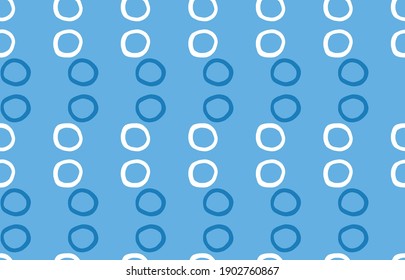 Vector texture background, seamless pattern. Hand drawn, blue and white colors.