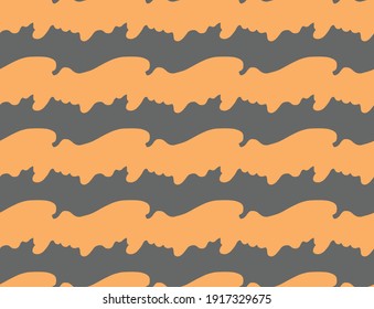 Vector texture background, seamless pattern. Hand drawn, orange and grey colors.