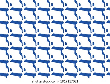 Vector texture background, seamless pattern. Hand drawn, blue and white colors.