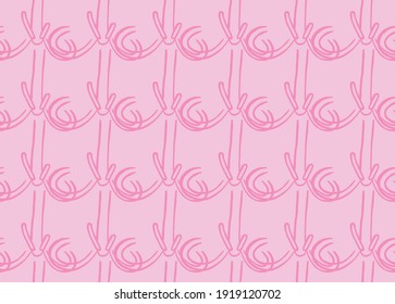 Vector texture background, seamless pattern. Hand drawn and pink colors.