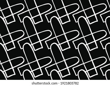 Vector texture background, seamless pattern. Hand drawn, black and white colors.