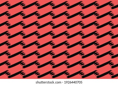 Vector texture background, seamless pattern. Hand drawn, red and black colors.