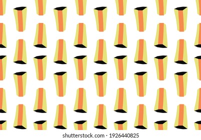 Vector texture background, seamless pattern. Hand drawn, yellow, orange, black and white colors.