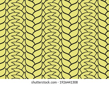 Vector texture background, seamless pattern. Hand drawn, yellow and black colors.