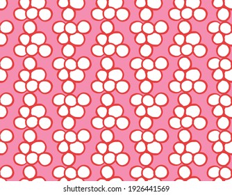 Vector texture background, seamless pattern. Hand drawn, pink, red and white colors.