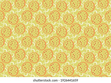 Vector texture background, seamless pattern. Hand drawn, yellow, orange, red and white colors.