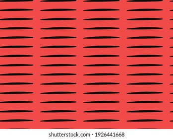 Vector texture background, seamless pattern. Hand drawn, black and red colors.