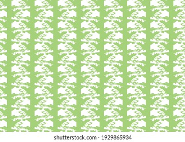 Vector texture background, seamless pattern. Hand drawn, green and white colors.