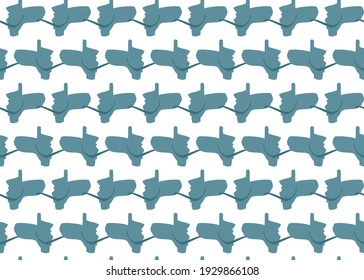 Vector texture background, seamless pattern. Hand drawn, blue and white colors.