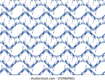 Vector texture background, seamless pattern. Hand drawn, blue and white colors.