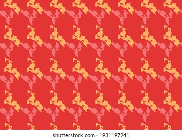 Vector texture background, seamless pattern. Hand drawn, red and yellow colors.