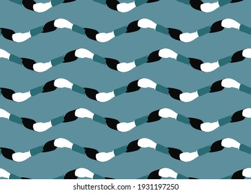 Vector texture background, seamless pattern. Hand drawn, blue, white and black colors.