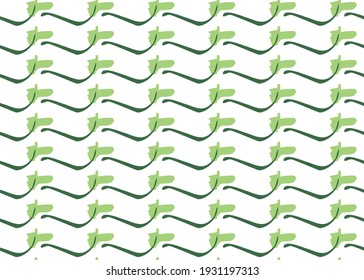Vector texture background, seamless pattern. Hand drawn, green and white colors.
