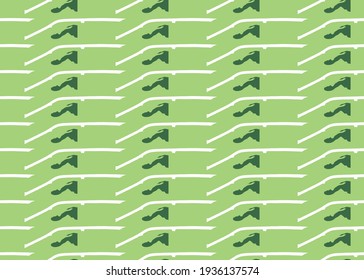 Vector texture background, seamless pattern. Hand drawn, green and white colors.