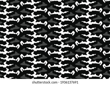 Vector texture background, seamless pattern. Hand drawn, black, grey and white colors.