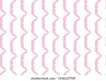 Vector texture background, seamless pattern. Hand drawn, pink and white colors.