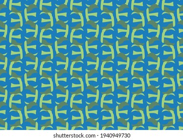 Vector texture background, seamless pattern. Hand drawn, blue and green colors.