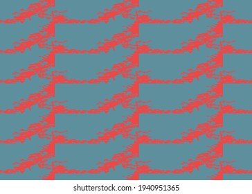 Vector texture background, seamless pattern. Hand drawn, blue and red colors.